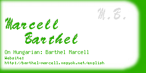 marcell barthel business card